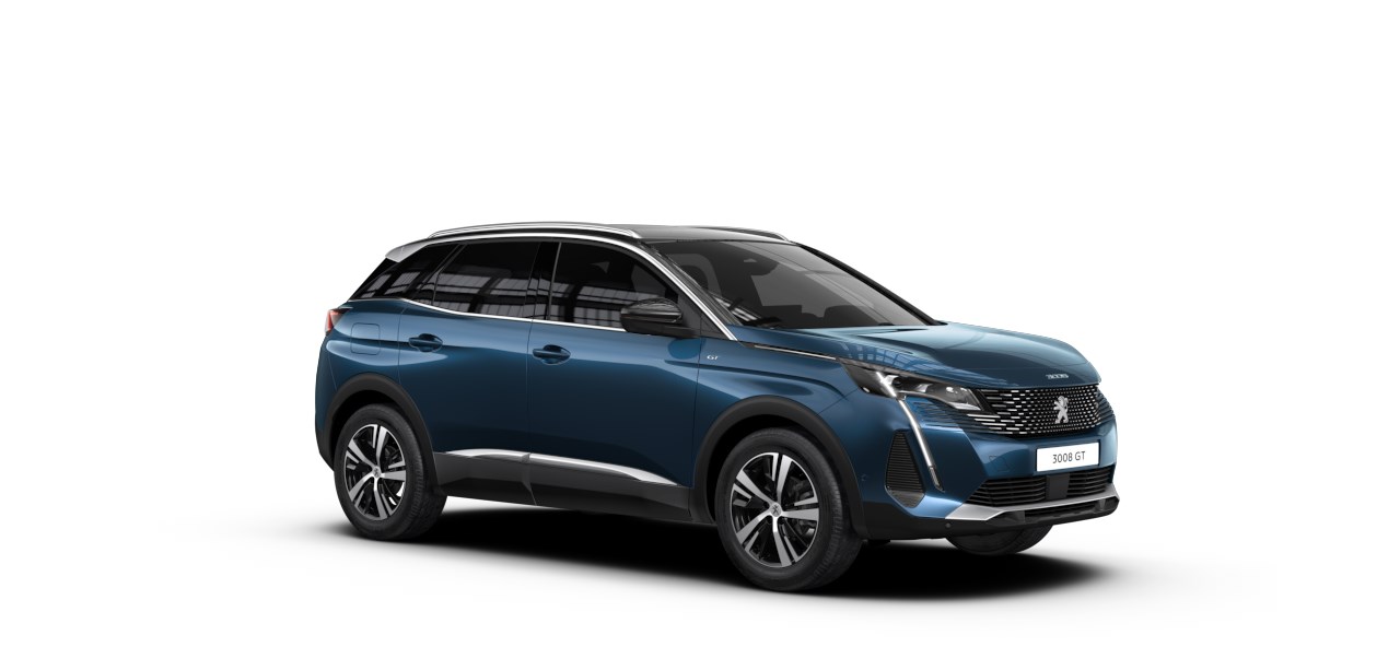 Peugeot Nouveau Suv 3008 Gt Pack Hybride 300ch Automatique 5 Portes Bleu Celebes Metallise Peugeot Webstore Guadeloupe